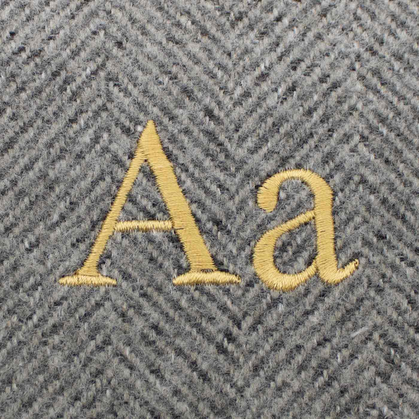 Discover Our Luxurious Pewter Herringbone Tweed Dog Blanket With Super Soft Sherpa & Teddy Fleece, The Perfect Blanket For Puppies, Available To Personalize And In 2 Sizes Here at Lords & Labradors US