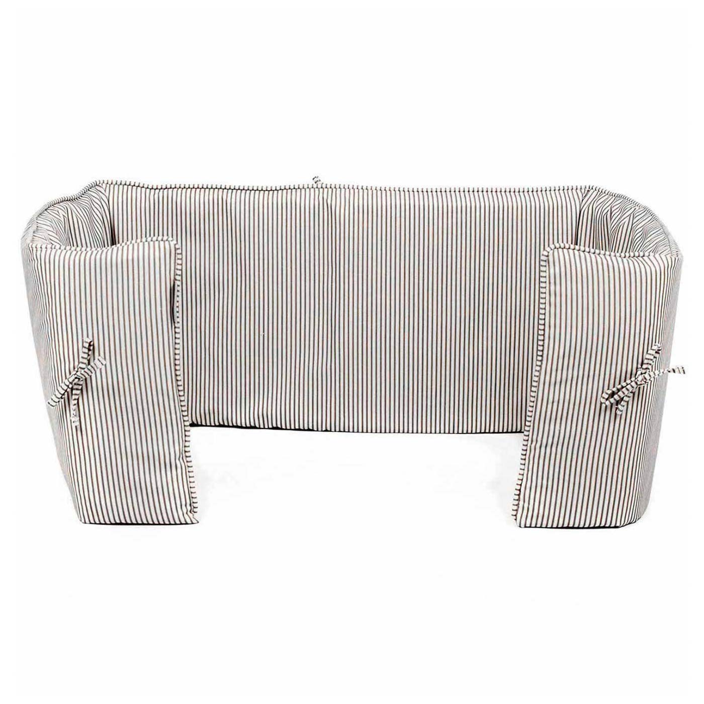 Luxury Dog Cage Bumper, Regency Stripe Cage Bumper Cover The Perfect Dog Cage Accessory, Available To Personalize Now at Lords & Labradors US