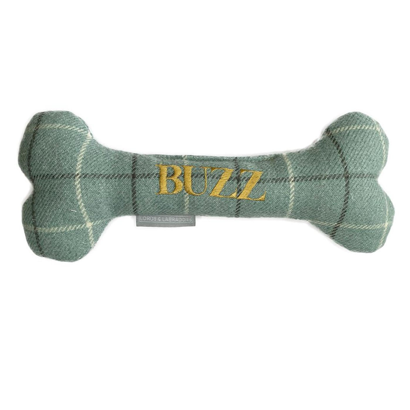[color:duck egg tweed check] Present The Perfect Pet Playtime With Our Luxury Dog Bone Toy, In Stunning Balmoral Duck Egg Tweed Check! Available To Personalize Now at Lords & Labradors US, Shop Luxury Dog Toys Online