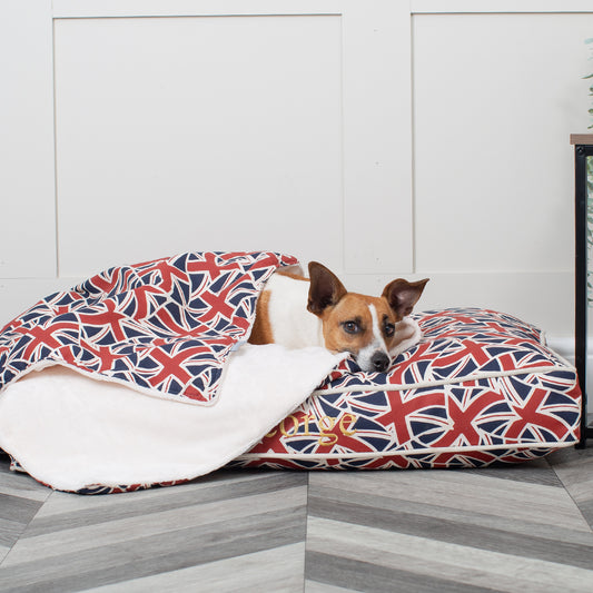 Union Jack Dog & Puppy Blanket By Lords & Labradors