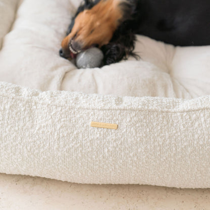 Box Bed For Dogs in Bouclé by Lords & Labradors