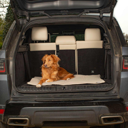 Embark on the perfect pet travel with our luxury Travel Mat in Savanna Stone! Featuring a Carry handle for on the move once Rolled up for easy storage, can be used as a seat cover, boot mat or travel bed! Available now at Lords & Labradors US