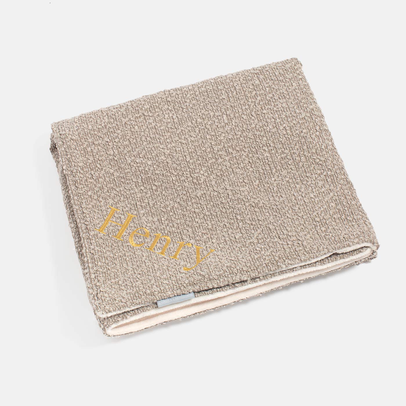 [color:Mink Boucle] Super Soft Sherpa & Teddy Fleece Lining, Our Luxury Cat & Kitten Blanket In Stunning Mink Boucle I The Perfect Cat Bed Accessory! Available To Personalize at Lords & Labradors US