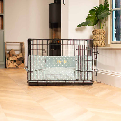 Luxury Personalised Dog Cushion And Bumper, The Perfect Accessory Pet Cushion For Your Dog Cage, Available To Personalise Now at Lords & Labradors US
