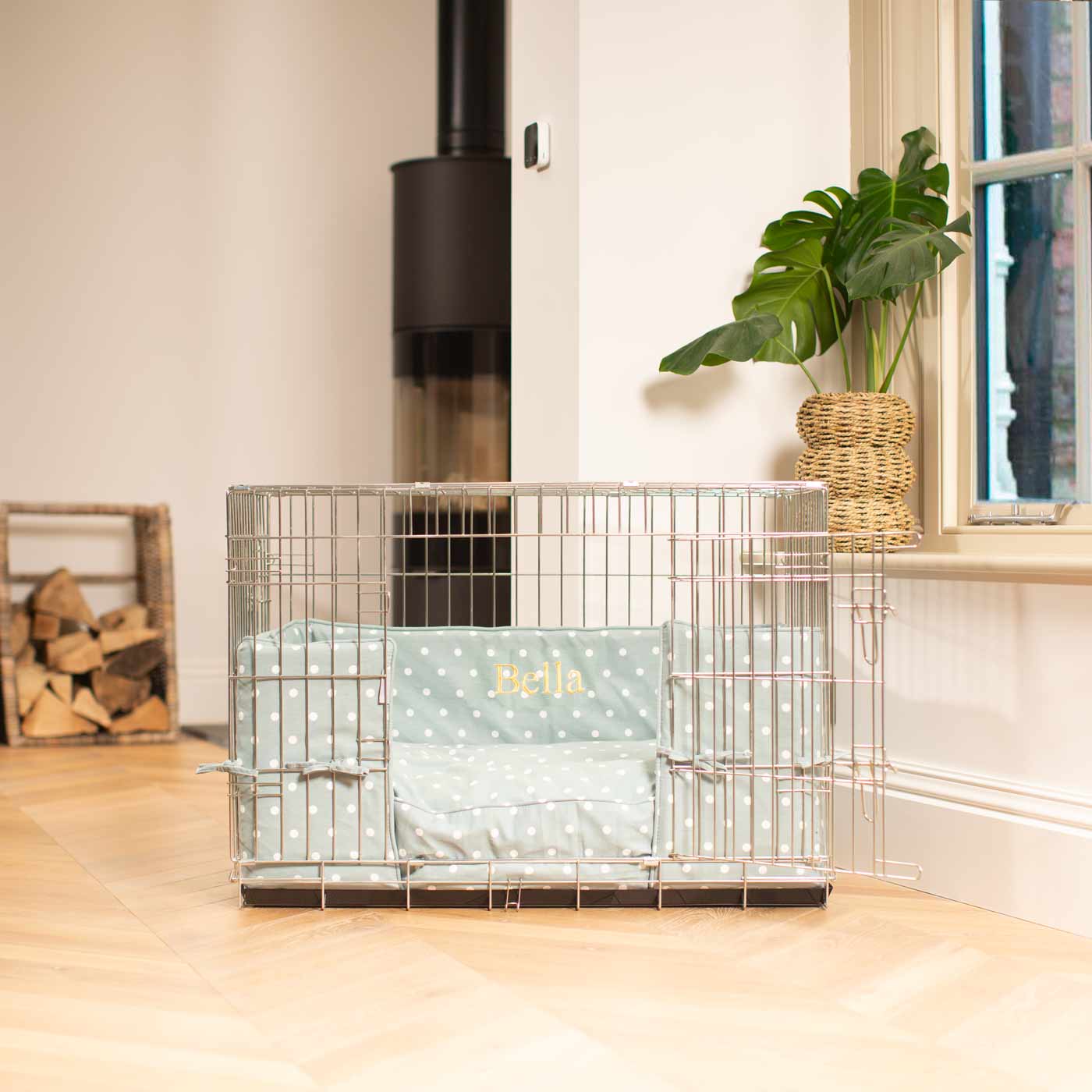 Luxury Gold Dog Cage Set With Bumper, The Perfect Dog Crate For The Ultimate Naptime, Available Now at Lords & Labradors US