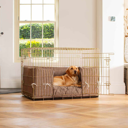 Dog Cage with Cushion & Bumper in Inchmurrin Umber by Lords & Labradors