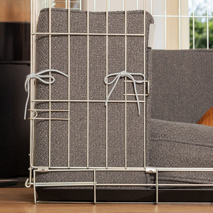 Dog Cage with Cushion & Bumper in Essentials Herdwick Graphite by Lords & Labradors