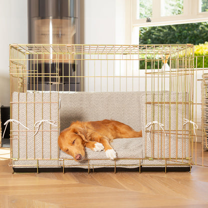 Dog Cage with Cushion & Bumper in Essentials Herdwick Pebble by Lords & Labradors