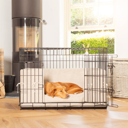 Dog Cage with Cushion & Bumper in Essentials Herdwick Sandstone by Lords & Labradors