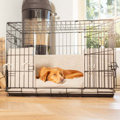 Dog Cage with Cushion & Bumper in Essentials Herdwick Sandstone by Lords & Labradors