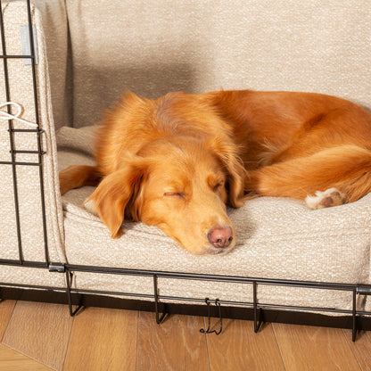 Dog Cage with Cushion & Bumper in Essentials Herdwick Sandstone by Lords & Labradors