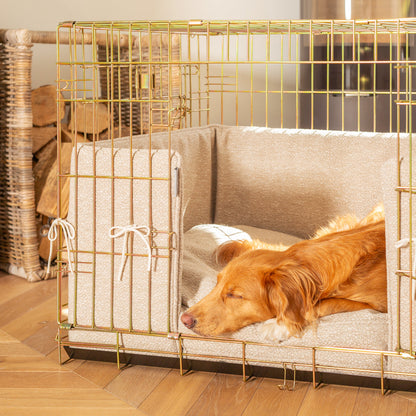 Dog Cage with Cushion & Bumper in Essentials Herdwick Sandstone by Lords & Labradors