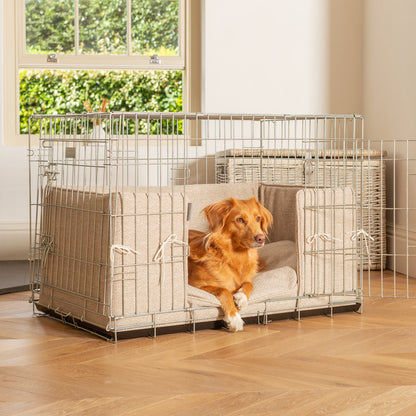 Dog Cage with Cushion & Bumper in Essentials Herdwick Sandstone by Lords & Labradors