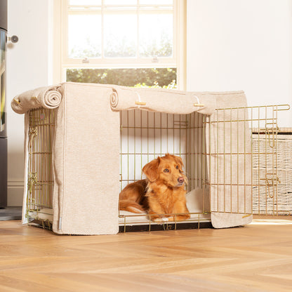 Dog Cage Cover In Essentials Herdwick Sandstone by Lords & Labradors