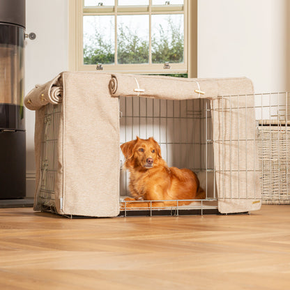 Dog Cage with Cage Cover in Essentials Herdwick Sandstone by Lords & Labradors