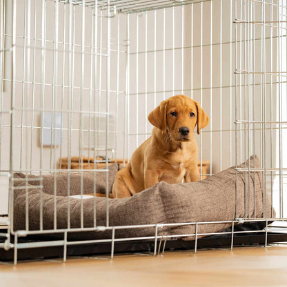 Dog Cage with Cozy & Calming Puppy Cage Bed in Inchmurrin Umber by Lords & Labradors