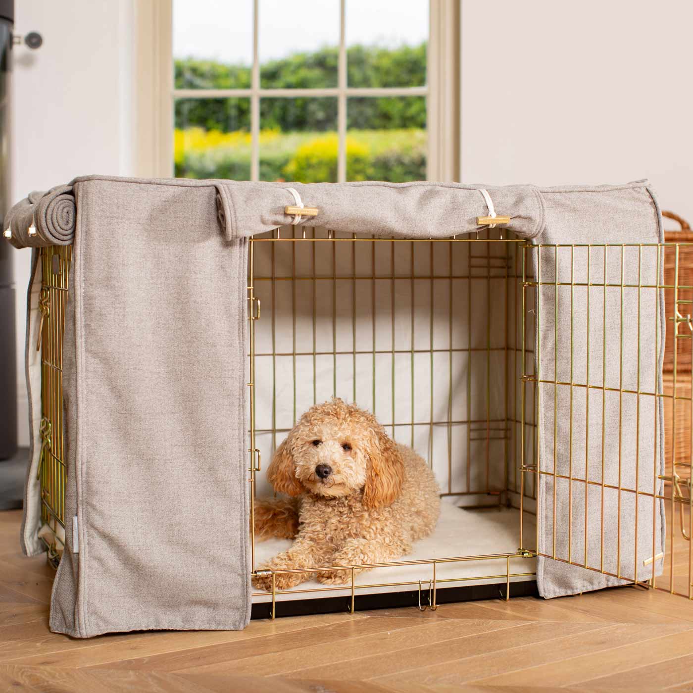 Dog Cage Cover In Inchmurrin Ground by Lords & Labradors