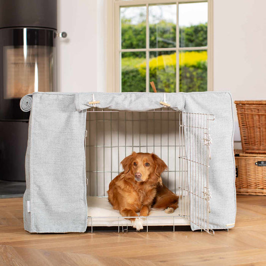 Dog Cage Cover In Inchmurrin Iceberg by Lords & Labradors