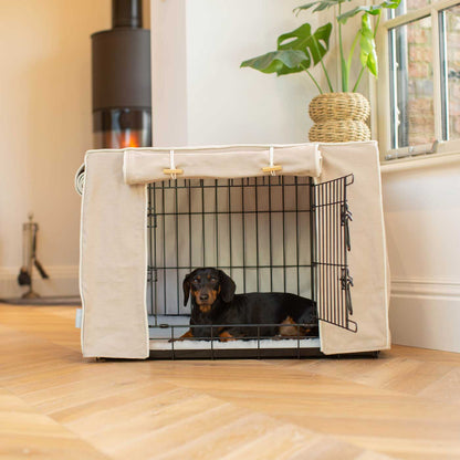 Dog Cage with Cage Cover in Savanna Oatmeal by Lords & Labradors