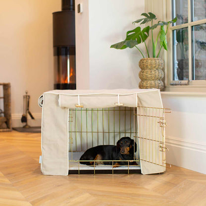 Dog Cage with Cage Cover in Savanna Oatmeal by Lords & Labradors