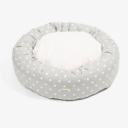 Donut Bed in Grey Spot by Lords & Labradors