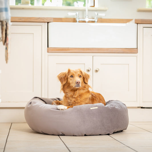 Donut Bed in Silt Velvet By Lords & Labradors