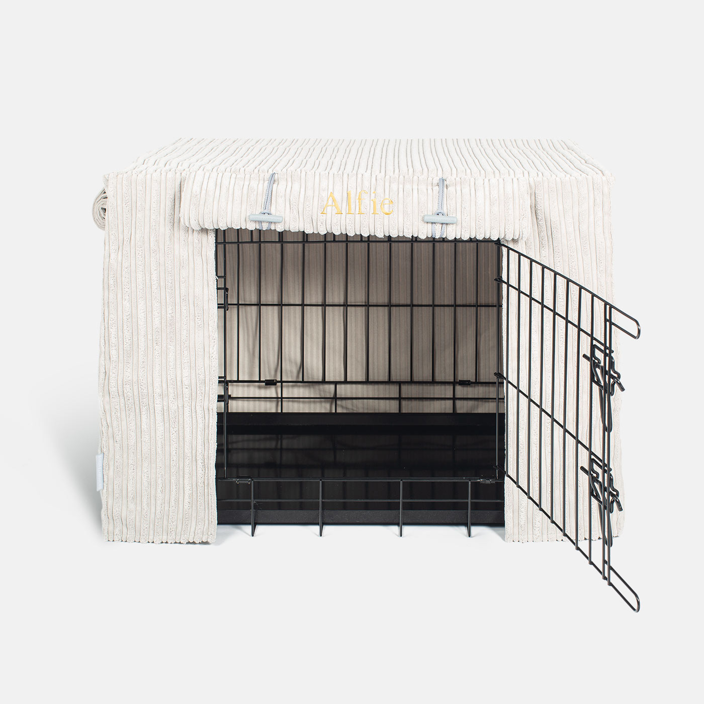 Luxury Dog Cage Cover, Essentials Plush Light Grey Cage Cover! The Perfect Dog Cage Accessory, Available To Personalize Now at Lords & Labradors US