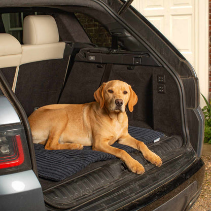 Embark on the perfect pet travel with our luxury Travel Mat in Essentials Navy. Featuring a Carry handle for on the move once Rolled up for easy storage, can be used as a seat cover, boot mat or travel bed! Available now at Lords & Labradors US