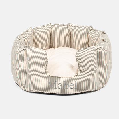  Discover Our Luxurious High Wall Bed For Dogs & Puppies, Featuring Reversible Inner Cushion With Teddy Fleece To Craft The Perfect Dog Bed In Stunning Regency Stripe! Available To Personalize Now at Lords & Labradors US