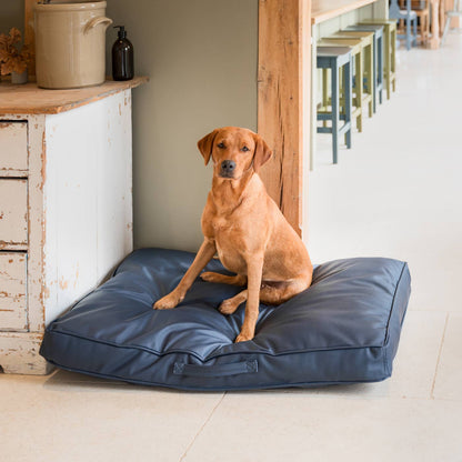 Luxury Dog Cushion in Rhino Tough Jungle Pacific Faux Leather, The Perfect Pet Bed Time Accessory! Available Now at Lords & Labradors US