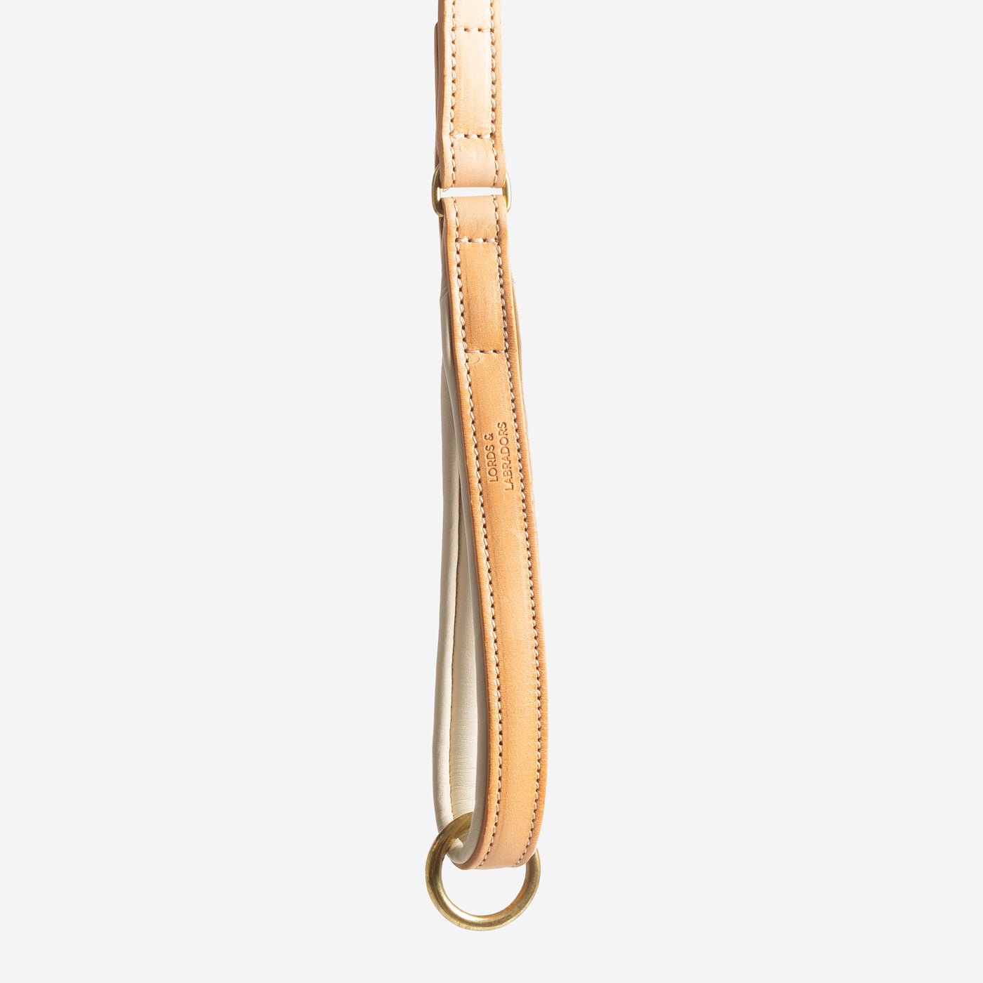 Discover dog walking luxury with our handcrafted Italian padded leather dog Leash in Tan & Cream! The perfect Leash for dogs available now at Lords & Labradors US