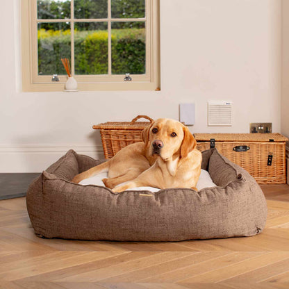Box Bed For Dogs In Inchmurrin Umber By Lords & Labradors