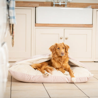 Sleepy Burrows Bed In Blossom Velvet By Lords & Labradors