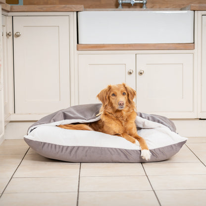 Sleepy Burrows Bed In Silt Velvet By Lords & Labradors