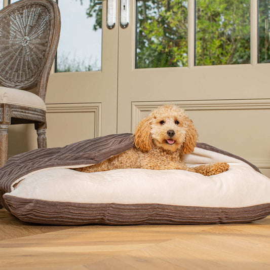 Sleepy Burrows Bed In Dark Grey Essentials Plush By Lords & Labradors