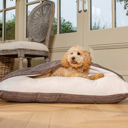 Sleepy Burrows Bed In Dark Grey Essentials Plush By Lords & Labradors