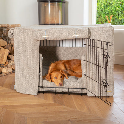 Dog Cage Set In Essentials Herdwick Pebble by Lords & Labradors