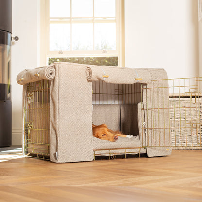 Dog Cage Set In Essentials Herdwick Pebble by Lords & Labradors