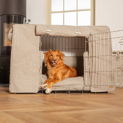 Dog Cage Set In Essentials Herdwick Pebble by Lords & Labradors