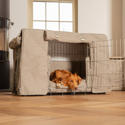 Dog Cage Set In Essentials Herdwick Pebble by Lords & Labradors