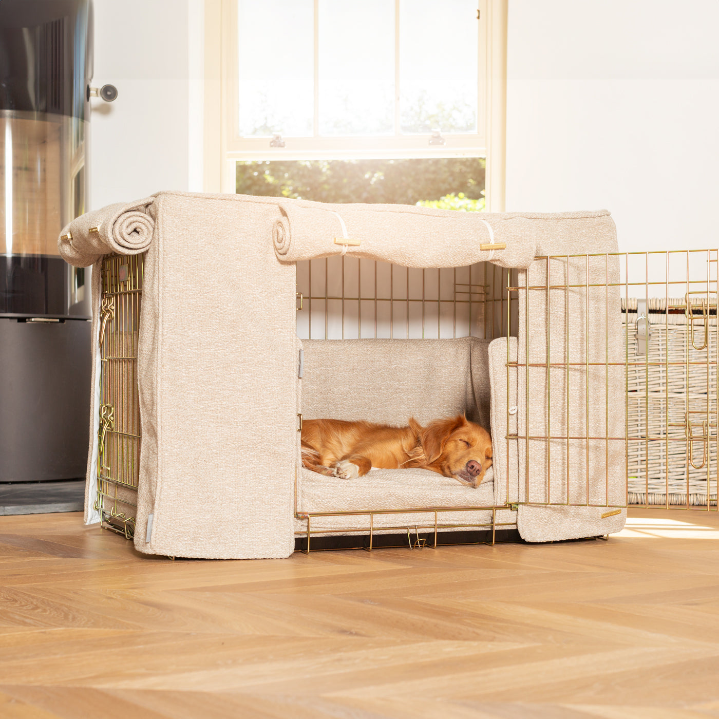 Dog Cage Set In Essentials Herdwick Sandstone by Lords & Labradors