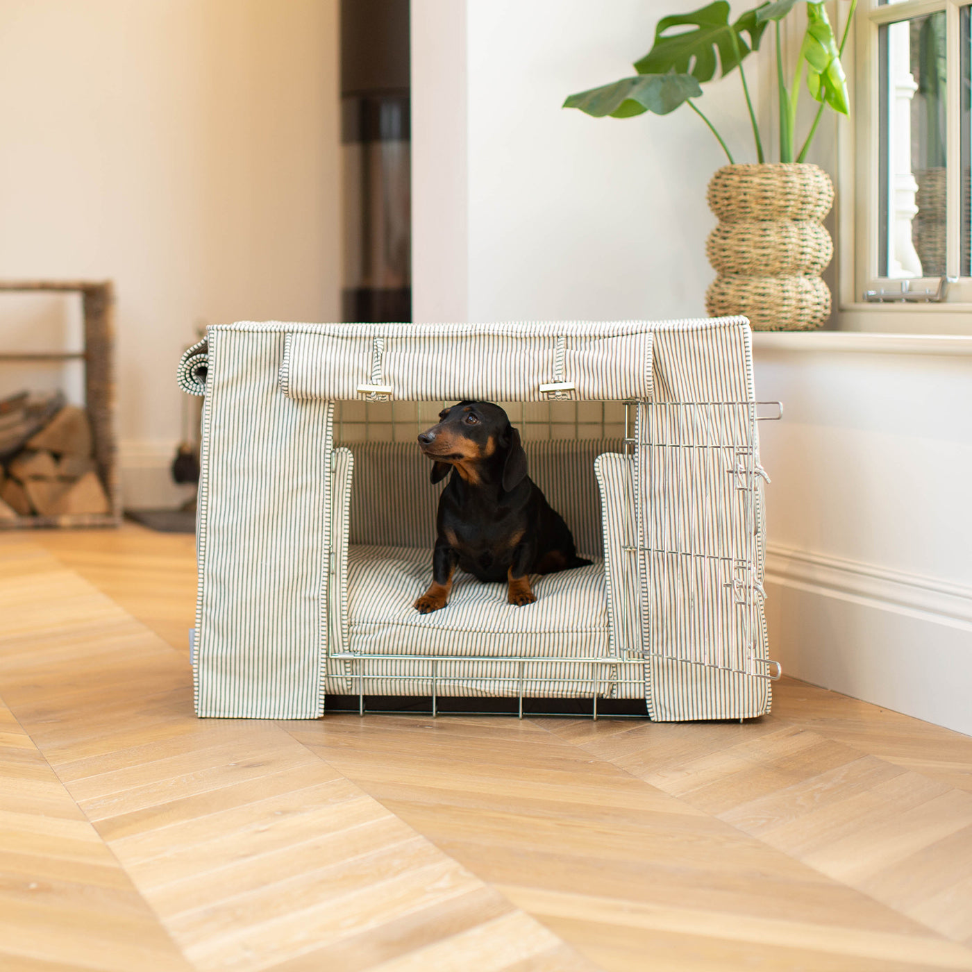 Dog crate cover sales and cushion set