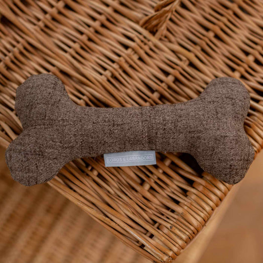 Bone Dog Toy In Inchmurrin Umber By Lords & Labradors