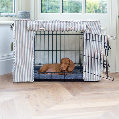 Luxury Dog Cage Cover, Regency Stripe Cage Cover The Perfect Dog Cage Accessory, Available To Personalize Now at Lords & Labradors US