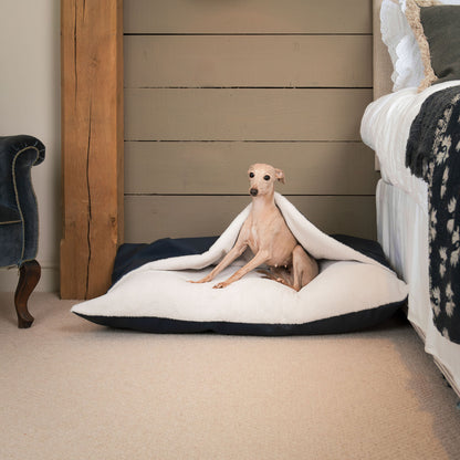 Discover The Perfect Burrow For Your Pet, Our Stunning Sleepy Burrow Dog Beds In Pacific Rhino Faux Leather Is The Perfect Bed Choice For Your Pet, Available Now at Lords & Labradors US