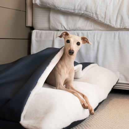 Discover The Perfect Burrow For Your Pet, Our Stunning Sleepy Burrow Dog Beds In Pacific Rhino Faux Leather Is The Perfect Bed Choice For Your Pet, Available Now at Lords & Labradors US