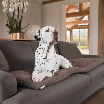 Discover Our Luxury Inchmurrin Sofa Topper, The Perfect Sofa Protector For Pets, In Stunning Brown Umber Available Now at Lords & Labradors