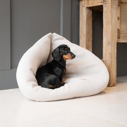 Luxury Dog Cushions & Beds, Squash 'Em in Alabaster, The Perfect Snuggly Cave For Dogs To Burrow! Available Now at Lords & Labradors US