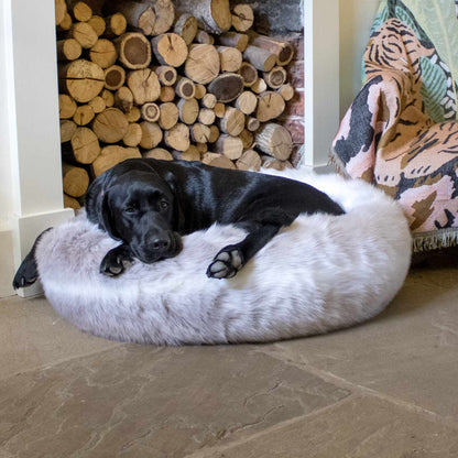 Luxury Anti-Anxiety Dog Bed, In Stunning Reindeer Faux Fur, Perfect For Your Pets Nap Time! Available Now at Lords & Labradors US