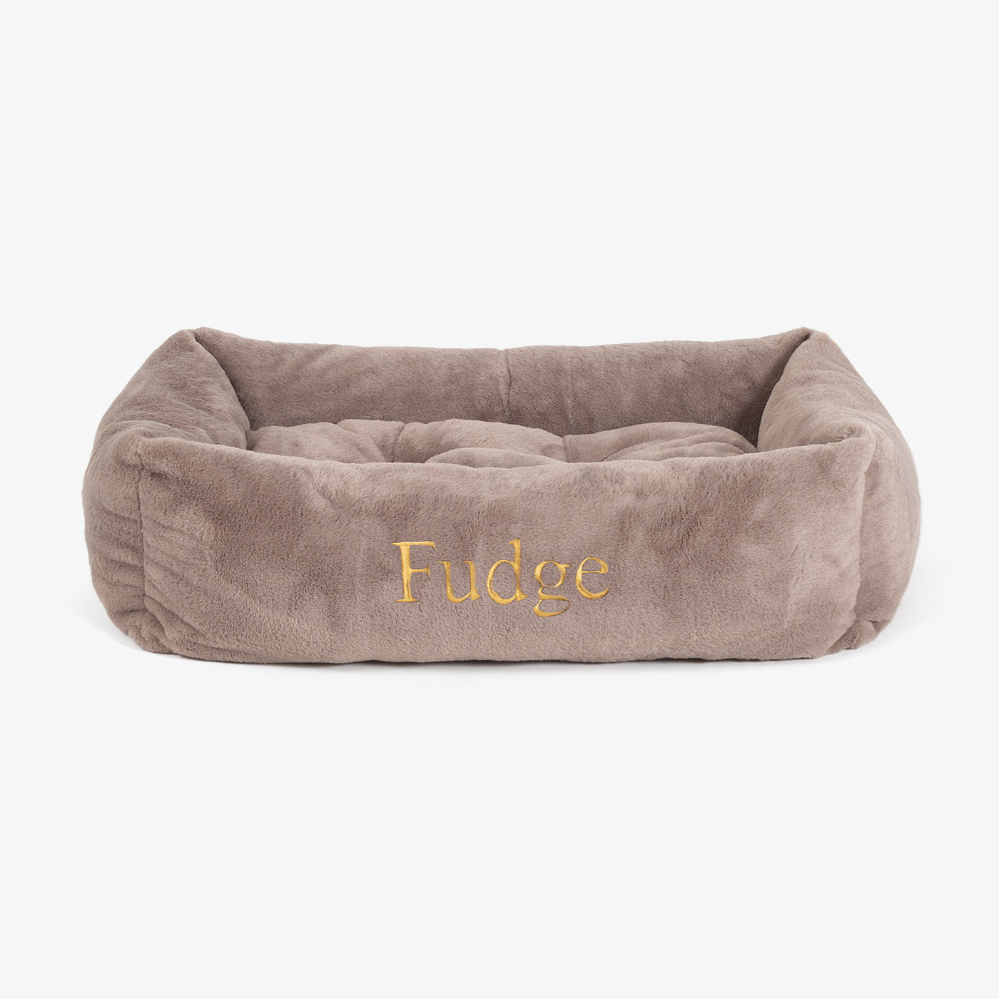 Cozy & Calming Puppy Cage Bed in Calming Anti-Anxiety Fawn Faux Fur by Lords & Labradors